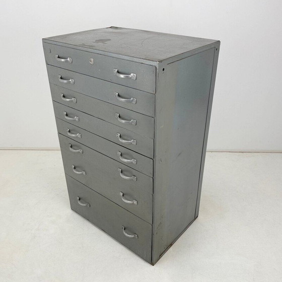 Image 1 of Industrielle Metallkommode im Vintage-Stil, Tschechoslowakei 1950