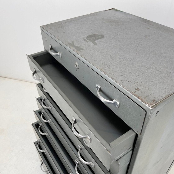 Image 1 of Industrielle Metallkommode im Vintage-Stil, Tschechoslowakei 1950