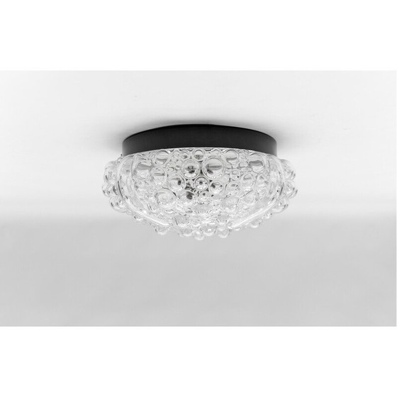 Image 1 of Vintage-Deckenlampe aus transparentem, blasigem Glas, 1960