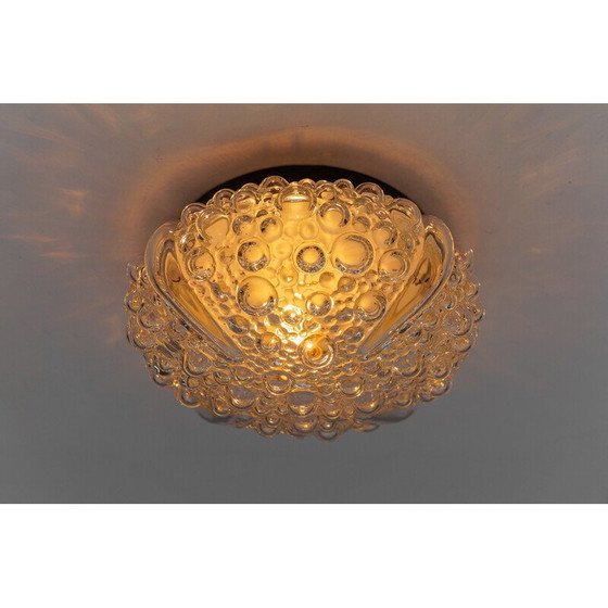 Image 1 of Vintage-Deckenlampe aus transparentem, blasigem Glas, 1960