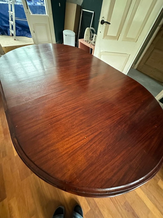 Image 1 of Vintage Mahagoni Oval Esstisch