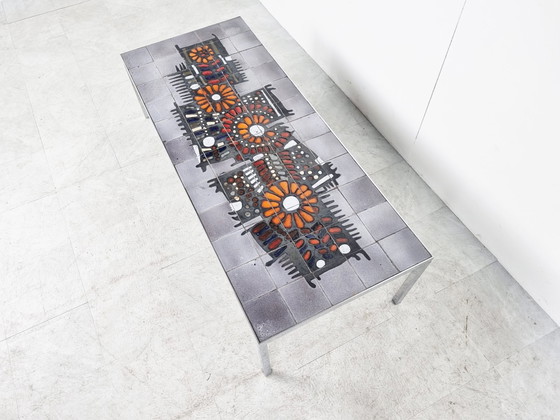 Image 1 of Vintage Couchtisch aus Keramik von Perignem, 1960er