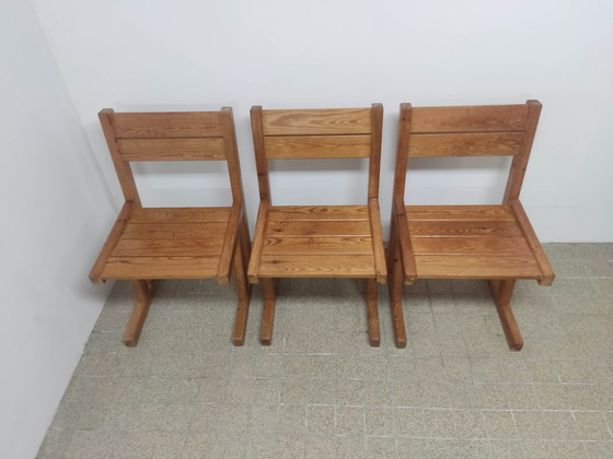 Image 1 of 3x Esszimmerstühle aus massivem Kiefernholz