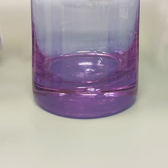 Image 1 of Vintage Kristall -Eiskübel mit 4 Gläsern von Ivat. Hergestellt in Italien