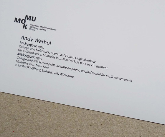 Image 1 of Andy Warhol – Mick Jagger Offset – MuMoK, Wien 2010.
