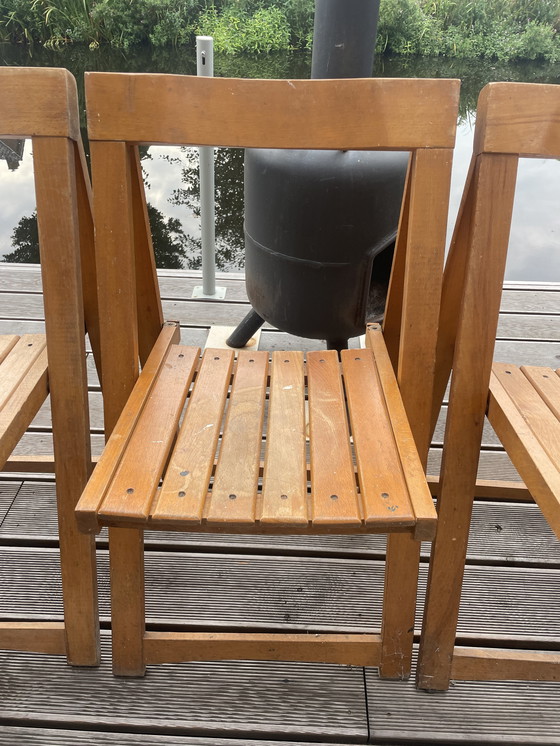 Image 1 of 7x Aldo Jacober Klappstuhl Modell 'Trieste' Bazzani