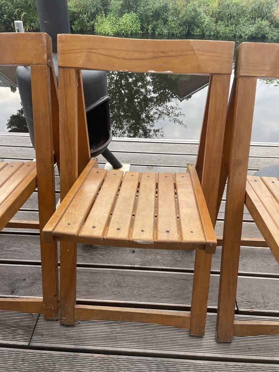 Image 1 of 7x Aldo Jacober Klappstuhl Modell 'Trieste' Bazzani