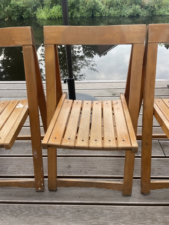 Image 1 of 7x Aldo Jacober Klappstuhl Modell 'Trieste' Bazzani