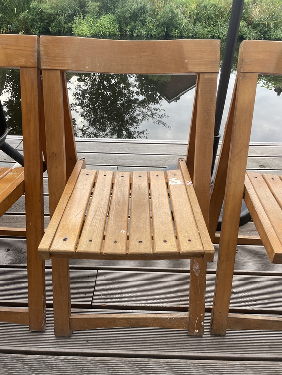 Image 1 of 7x Aldo Jacober Klappstuhl Modell 'Trieste' Bazzani