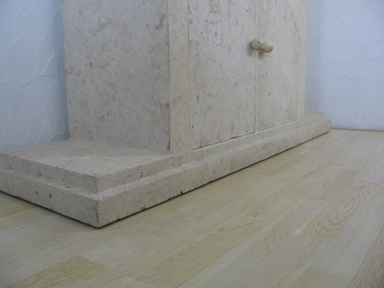 Image 1 of Vintage Vitrine aus Travertin