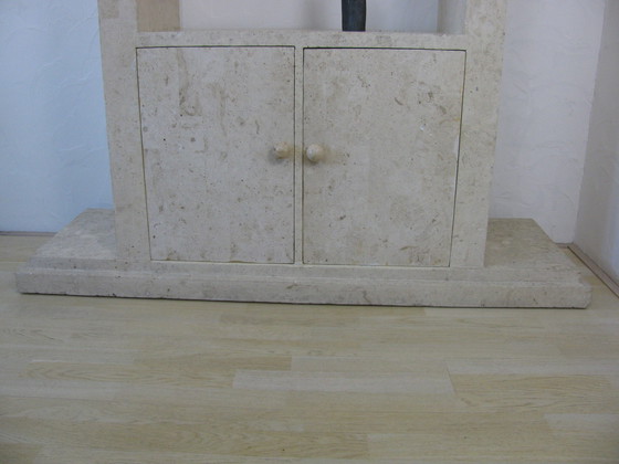 Image 1 of Vintage Vitrine aus Travertin