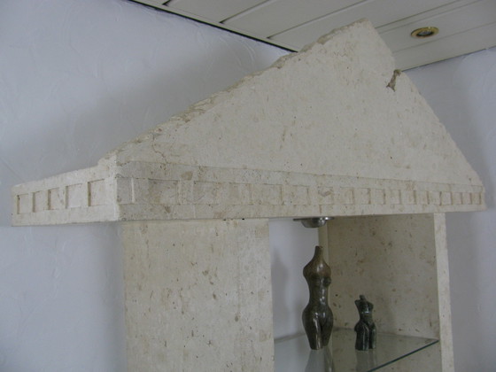 Image 1 of Vintage Vitrine aus Travertin