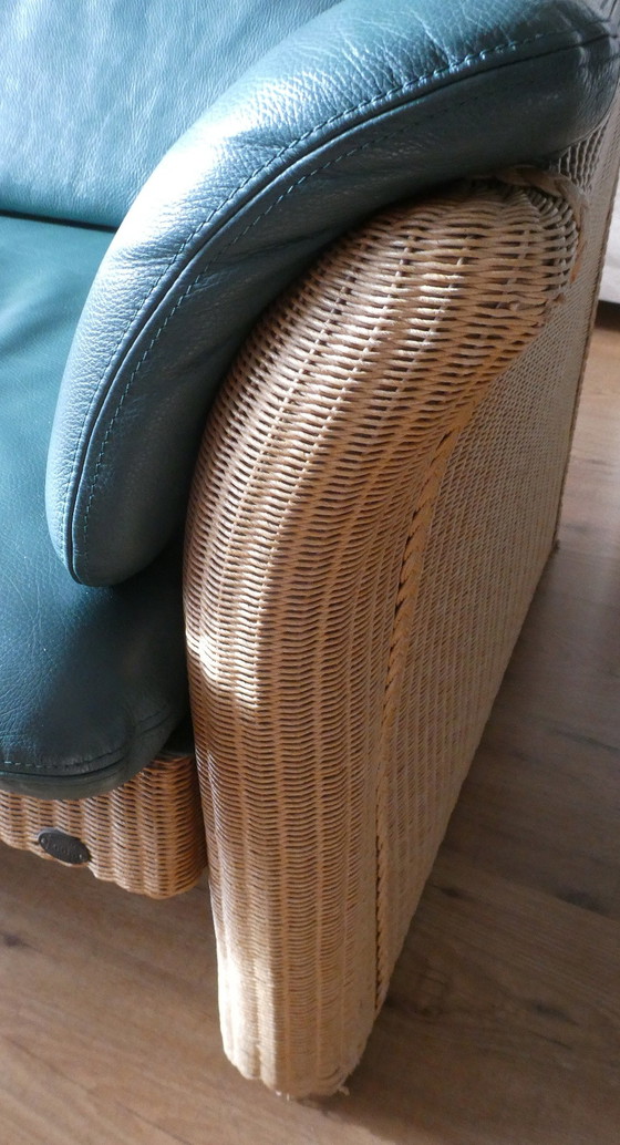 Image 1 of  Grünes Ledersofa