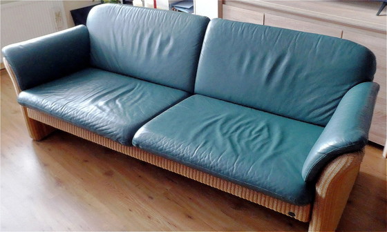 Image 1 of  Grünes Ledersofa