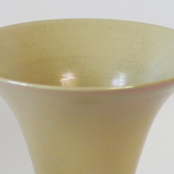 Image 1 of Mobach Trompetenvase in Goldglanzglasur