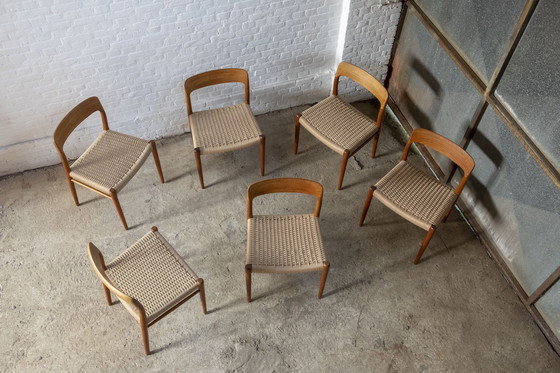 Image 1 of 6x Niels Otto Møller Modell 75 in Teak