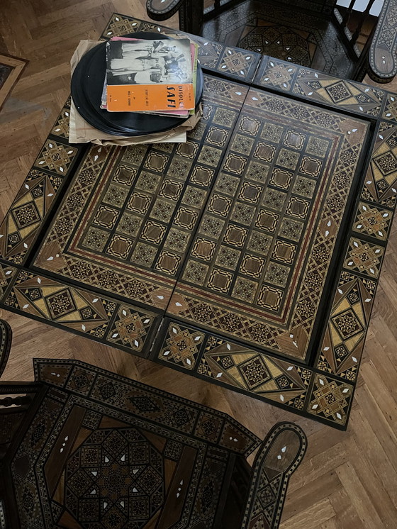 Image 1 of Vintage Damaskus-Spieltisch