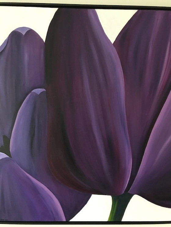 Image 1 of Nelly van Nieuwenhuijzen Malerei mit lila Tulpen