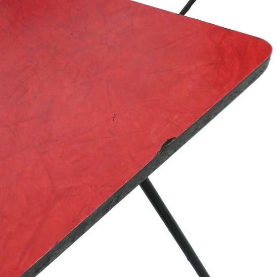 Image 1 of Expo 58 Pflanzentisch , Standard-Dreieck, Resopal Fifties, 72 cm