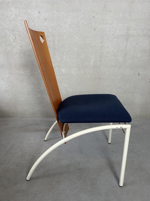 6x Vintage-Memphis-Stühle