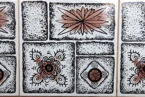 Image 1 of Dänisches Vintage Beistelltischset mit cremebraunen Fliesen, 1960er Jahre