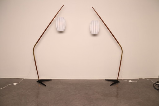 Stehleuchte „Fishing Pole“ von Svend Aage Holm Sorensen für Sorensen & Co – Dänemark – 1950er Jahre