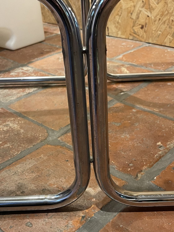 Image 1 of Couchtisch aus Chrom mit Rauchglas, 1960er Jahre