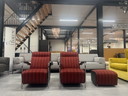 2 Leolux Scylla Hochsessel, 1 Hocker 