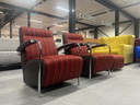 2 Leolux Scylla Hochsessel, 1 Hocker 