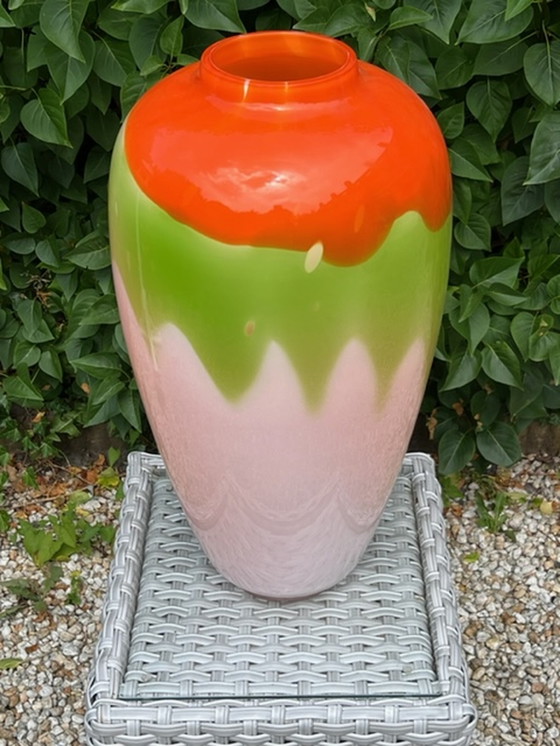 Image 1 of Großes (66 cm) einzigartiges dekoratives Vasenobjekt aus Muranoglas