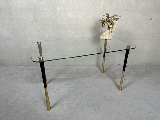 Vintage Beistelltisch aus Glas und Metall