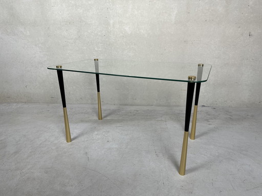Vintage Beistelltisch aus Glas und Metall