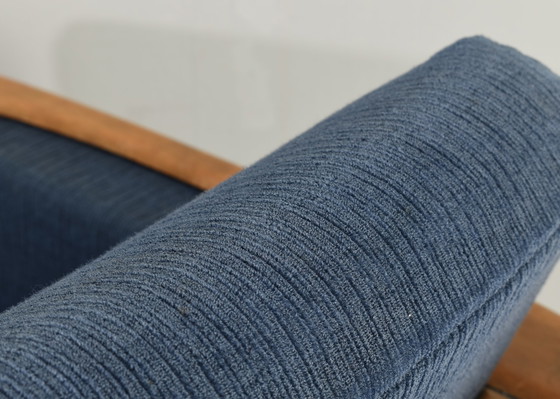 Image 1 of Paar deutsche Loungesessel mit Eichendetails, Deutschland – um 50er Jahre Design