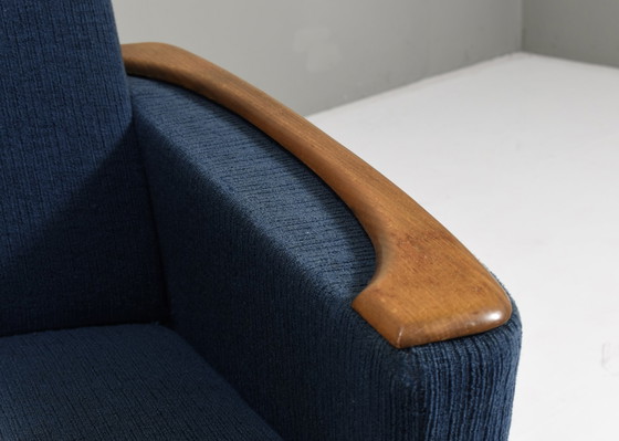 Image 1 of Paar deutsche Loungesessel mit Eichendetails, Deutschland – um 50er Jahre Design