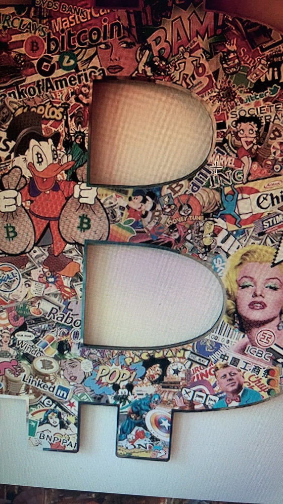 Image 1 of M. Daniels, Kunstpanel „Bitcoin“