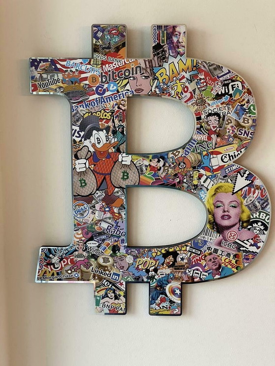 Image 1 of M. Daniels, Kunstpanel „Bitcoin“