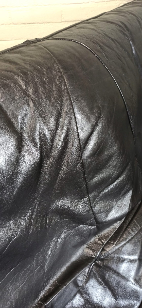 Image 1 of Vintage schwarze 2-Zits-Bank