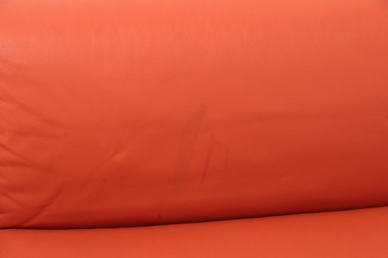 Image 1 of Modulares Sofa „Amanta“ von Mario Bellini aus orangefarbenem Leder für C&B Italien, 1960er Jahre