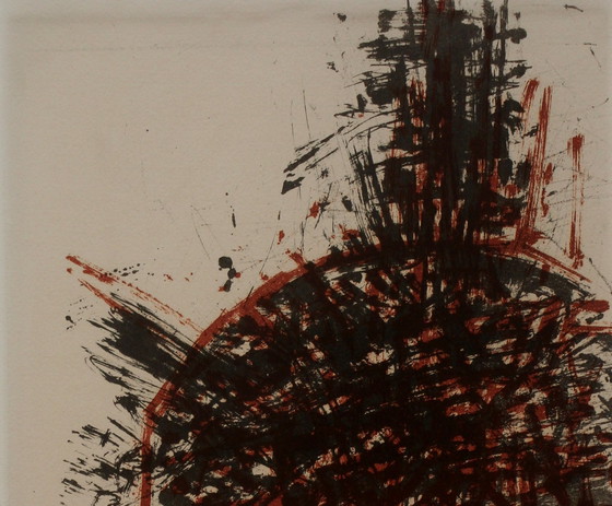 Image 1 of Corneille – Gerahmte Lithographie: ohne Titel – 1958