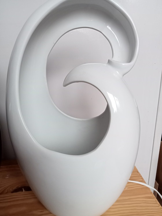 Image 1 of 2 x Design-Keramik-Anatolienlampen, Hochglanz schwarz und weiß, Kunstwerke