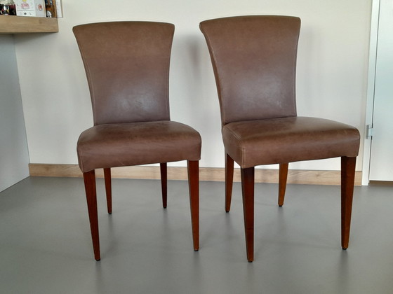 Image 1 of Set mit 6 Hvs-Lederdesignstühlen