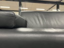 Cloak Sand 3-Sitzer-Sofa aus schwarzem Leder
