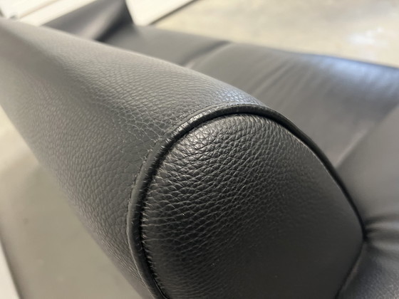 Image 1 of Leolux Felizia 3-Sitzer-Sofa aus schwarzem Leder