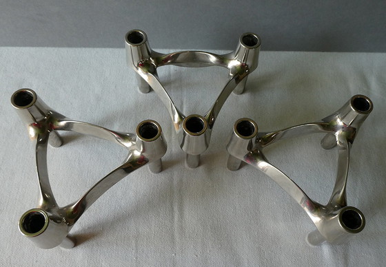 Image 1 of 3 Stoff/Nagel kandelaar