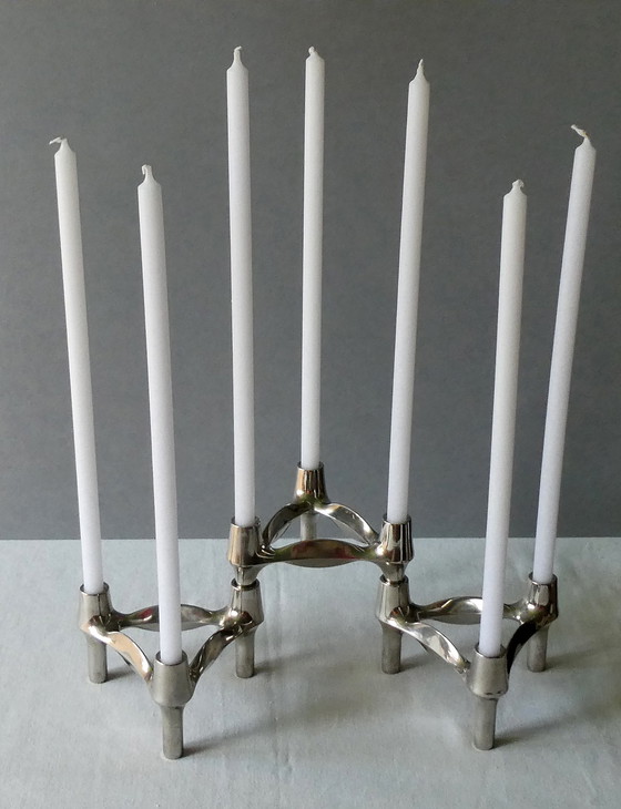 Image 1 of 3 Stoff/Nagel kandelaar