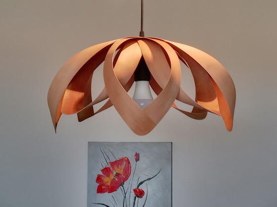 Image 1 of  Design-Hängelampe aus Apfelholz
