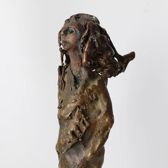 Image 1 of Dick Loef (1924-1983) - Bronzeskulptur auf Holzsockel.