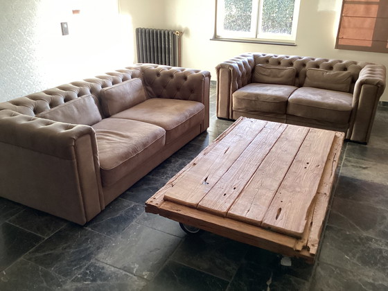 Image 1 of 2x Chesterfield -Couch