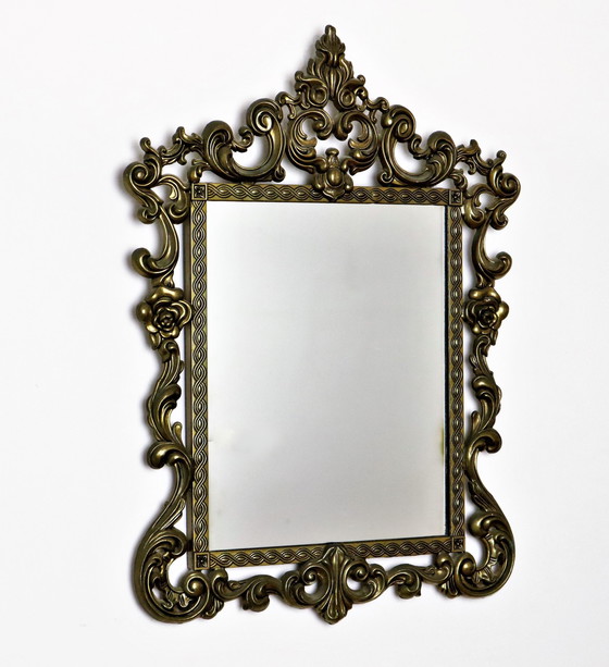 Image 1 of Französischer Vintage vergoldeter Barockspiegel