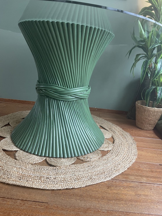 Image 1 of McGuire Esstisch aus Rattan